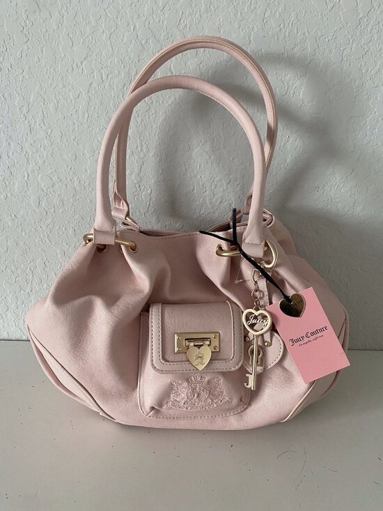 Juicy Couture Handbags - Juicy Couture Royal To Juicy Satchel Bag Purse In Pink Clay W/Charm VIRAL NEW